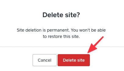 how to delete a weebly website