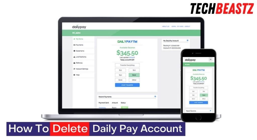 How To Delete Daily Pay Account